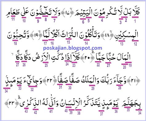Hukum Tajwid Al Quran Surat Al Fajr Ayat 17 30 Lengkap Dengan