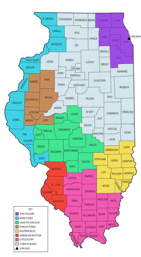 The Nine Sub States Of Illinois Chicago Magazine
