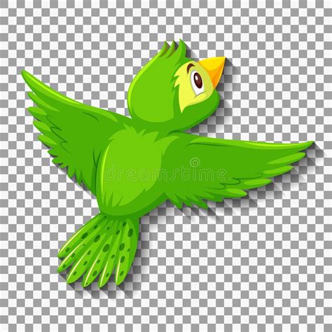 Cute Green Bird Cartoon Character Stock Vector Illustration Of Color