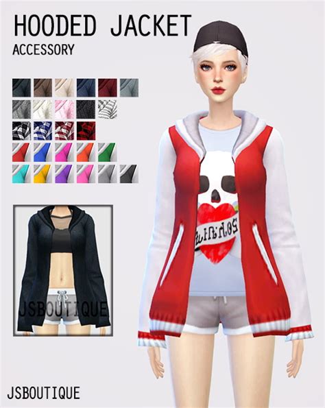 Hooded Jacket Accessory At Jsboutique Sims 4 Updates