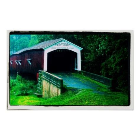 Covered Bridge In Indiana 2 Covered Bridges Indiana Poster Prints