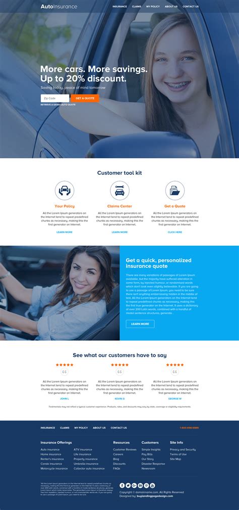 Andrea started her website design career back in the late 90's where. 4 auto insurance web templates for your insurance company - Buylandingpagedesign Blog