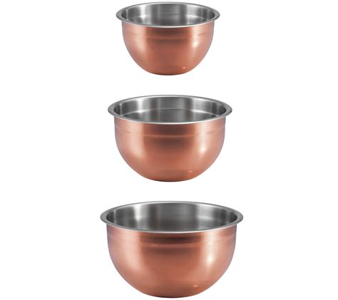 Tramontina Limited Editions Copper Clad 3 Pc Mixing Bowl Set