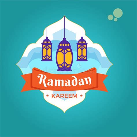 Ramadan Kareem Badge Or Logo And Mosque Ramadan Logo Vector