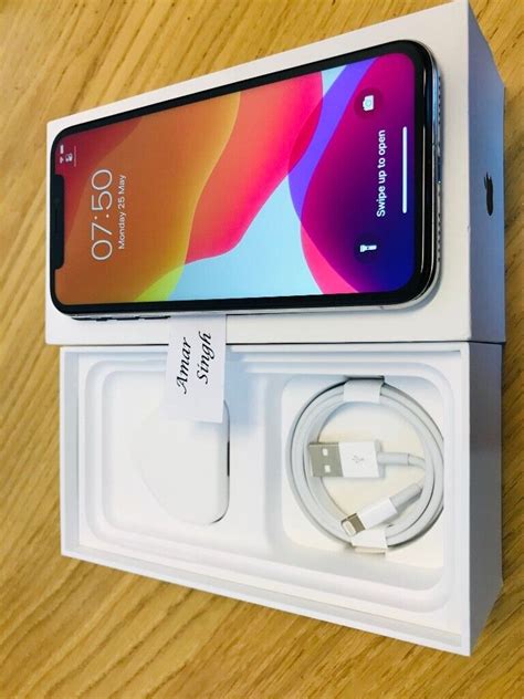 Excellent Condition Apple Iphone X 64gb Silver 114 Unlocked 100 Battery In