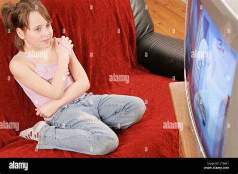 Child Watching Tv And 10 Year Hi Res Stock Photography And Images Alamy