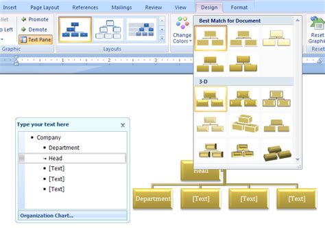 Smartart Organization Chart Change Layout Using The Organizational