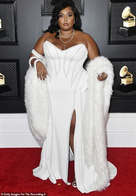 Lizzo Oozes Old Hollywood Glamour In Stunning White Versace Look At Her First Grammy Awards