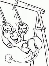 Coloring Swing Smurf Porch Playing Template Play Popular sketch template