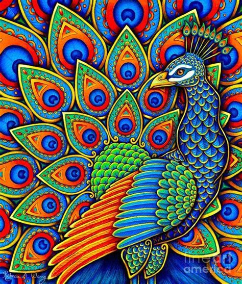 Colorful Paisley Peacock en 2020 | Arte pavo real, Pavoreal dibujo