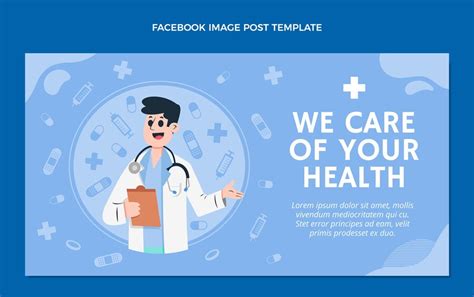 Free Vector Flat Design Medical Facebook Post Template