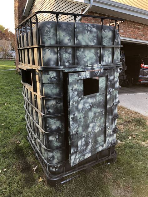 Ibc Tote Build Deer Blind 3x4 1 Man Blind Homemade Deer Blinds