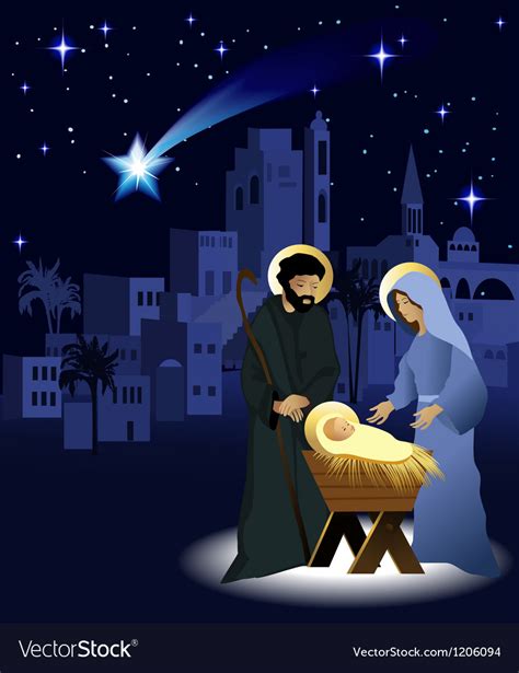 Christmas Nativity Scene Royalty Free Vector Image