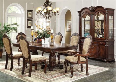 Acme furniture jonquil collection 702855set 5 pc dining room set with round shaped dining table and 4 swivel side chairs in grey oak and sandy grey finish acme furniture 702855set acme furniture jonquil colle. Acme | 64075 Chateau De Ville Formal Dining Room Set in ...