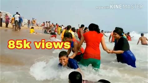 Puri Sea Beach Bathing And Tide Puri Sea Sea Bath Youtube