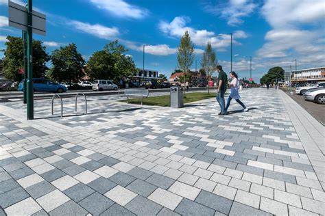 Granite Finish Paving In Modern Greys For Public Realm Projects