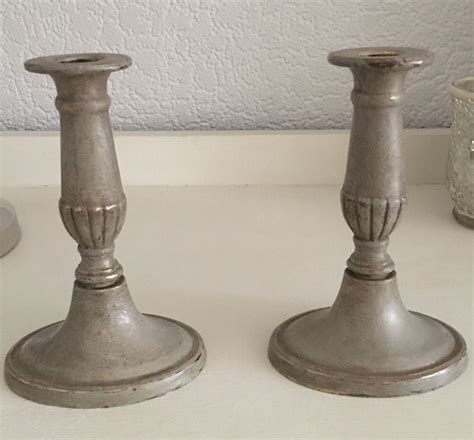 Beautiful Vintage But Badly Tarnished Brass Candlesticks Upcycled With