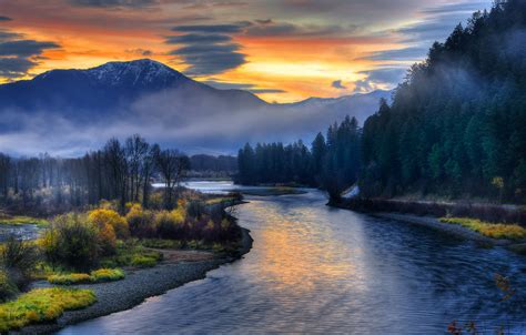 Download Wallpaper Sunset Nature River Sunrise Idaho Swan Valley By