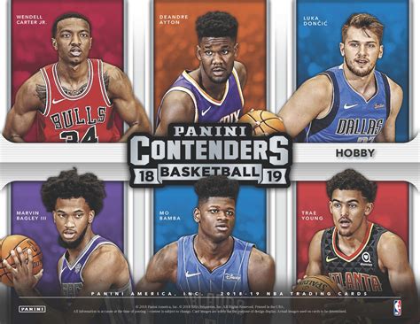 2018 19 Panini Contenders Nba Basketball Cards Checklist