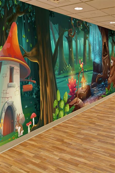 Enchanted Forest Kids Wall Mural Wall Decor Ideas For Kids Rooms