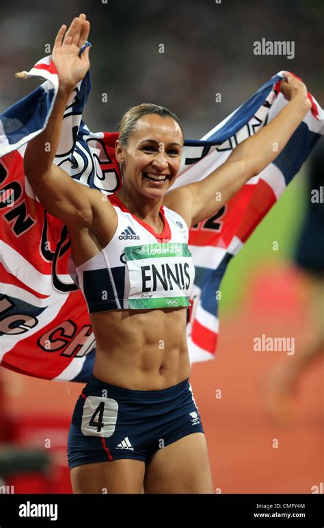 Jessica Ennis Wins Gold Great Britain London 2012 Olympic Gameswomens