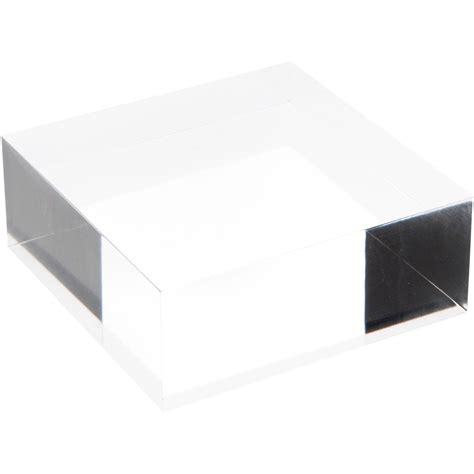 Plymor Clear Polished Acrylic Square Display Block 15 H X 4 W X 4