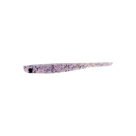 Almost Alive 25 Soft Clear Minnow Lures 10 Pack Purple Glitter