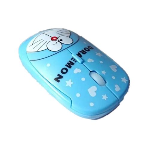 Cartoon Wireless Mouse Ultra Thin Doraemon Computer Mouse 24ghz