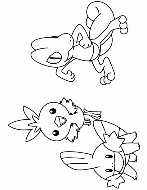 Pikachu, eevee, charizard, chamelon … Pokemon Coloring Pages Treecko - BubaKids.com
