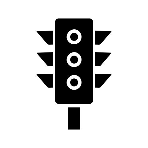 Traffic Signal Glyph Black Icon 512465 Vector Art At Vecteezy