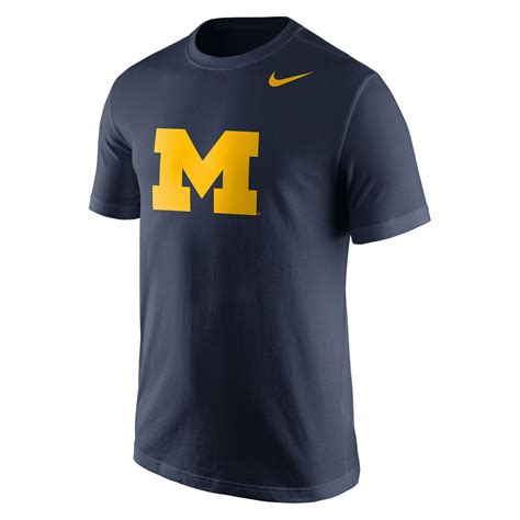 Michigan Wolverines Nike Logo T Shirt Navy Nike Men Tshirt Logo