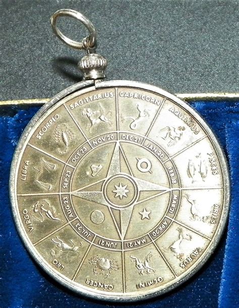 A horoscope is a person's birth chart or natal chart. What is this horoscope coin(?) Medallion(?) Age? From ...