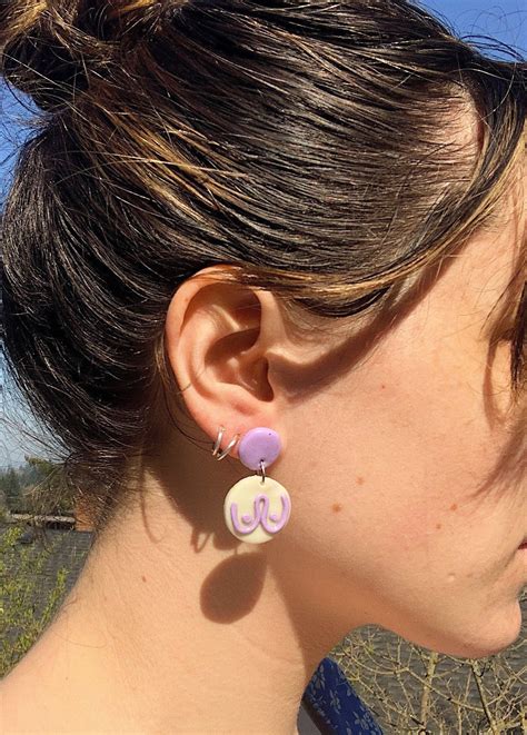 Tiny Tittie Feminist Earrings Handmade Polymer Clay Earrings Etsy