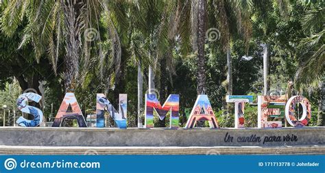 Colourful Interesting San Mateo Sign Stock Photo Image Of Square