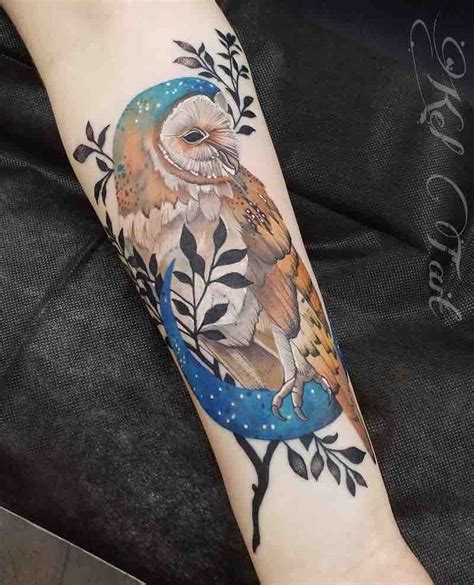 Barn Owl Feather Tattoo