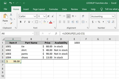 Jak používat funkci LOOKUP v Excelu 2021