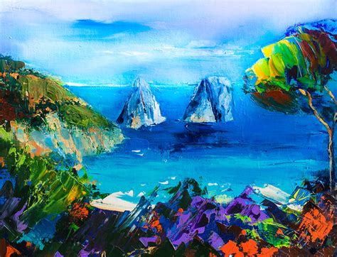 Capri Colors Painting By Elise Palmigiani