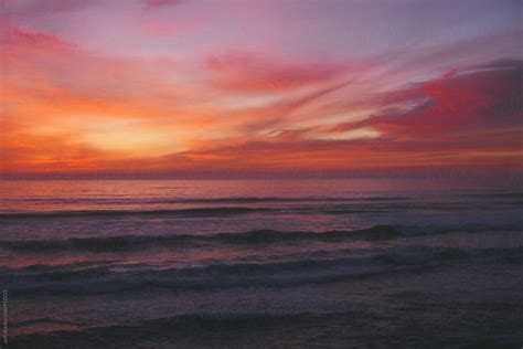 Beautiful Summer Sunset Over The Pacific Ocean By Stocksy Contributor