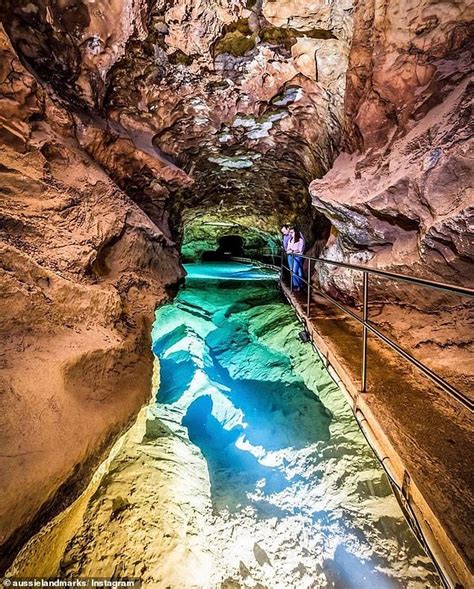 Inside The Incredible Blue Lake At The Jenolan Caves In The Nsw Blue