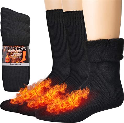3 Pairs Of Thermal Socks For Women And Men Heat Trapping Warm Winter