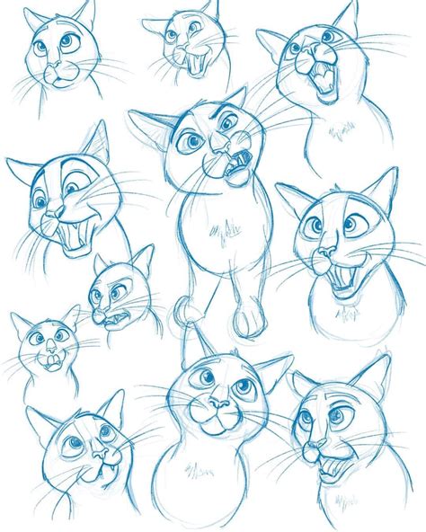 Cute Cat Character Design Expression Practice By Brittneyannart