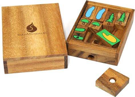 Siammandalay On The Greens Wooden Klotski Sliding Golf Block Puzzle