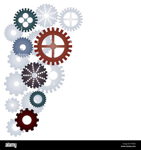Vector Abstract Gears Background In Flat Design Stock Vector Image