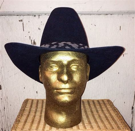 Vintage Black Felt Stetson Cowboy Western Hat 4x Beaver Etsy