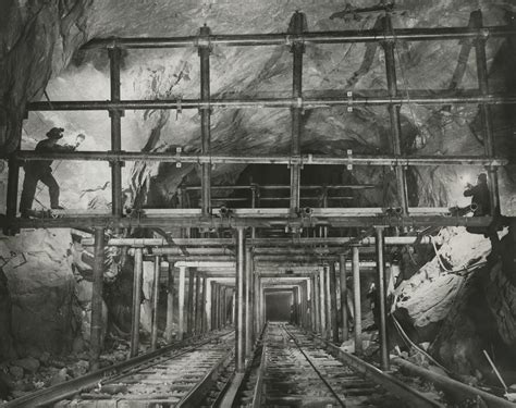 Interior View Of Republic Steel Corporation Mine Shaft In Mineville