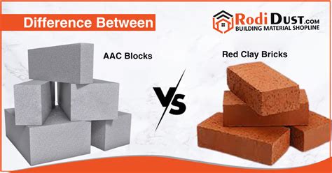 Difference Between Aac Blocks And Red Clay Bricks