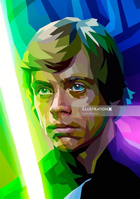 Luke Skywalker Illustration By Liam Brazier