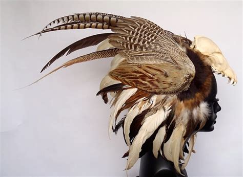 Animal Skull Feather Headress By Missgdesignsshop On Etsy 38000