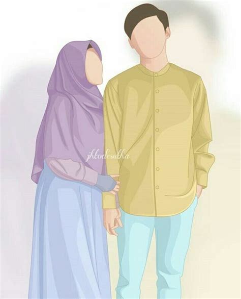 Meski demikian, kesan romantisnya tetap terlihat dari wajah mereka yang bersemu dan menunjukkan adanya getaran cinta. 15+ Foto Kartun Muslimah Bersama Pasangan - Miki Kartun