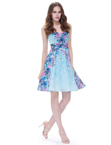 Ever Pretty Short Floral Blue Cocktail Party Dress Formal Summer Beach Dresses Ebay